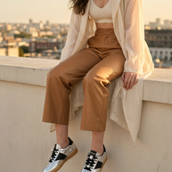 KOAN MJUS Metallic Silver Luxe Trainer