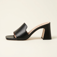 KOAN Onde Piane Black Sculpt Statement Heel Mule