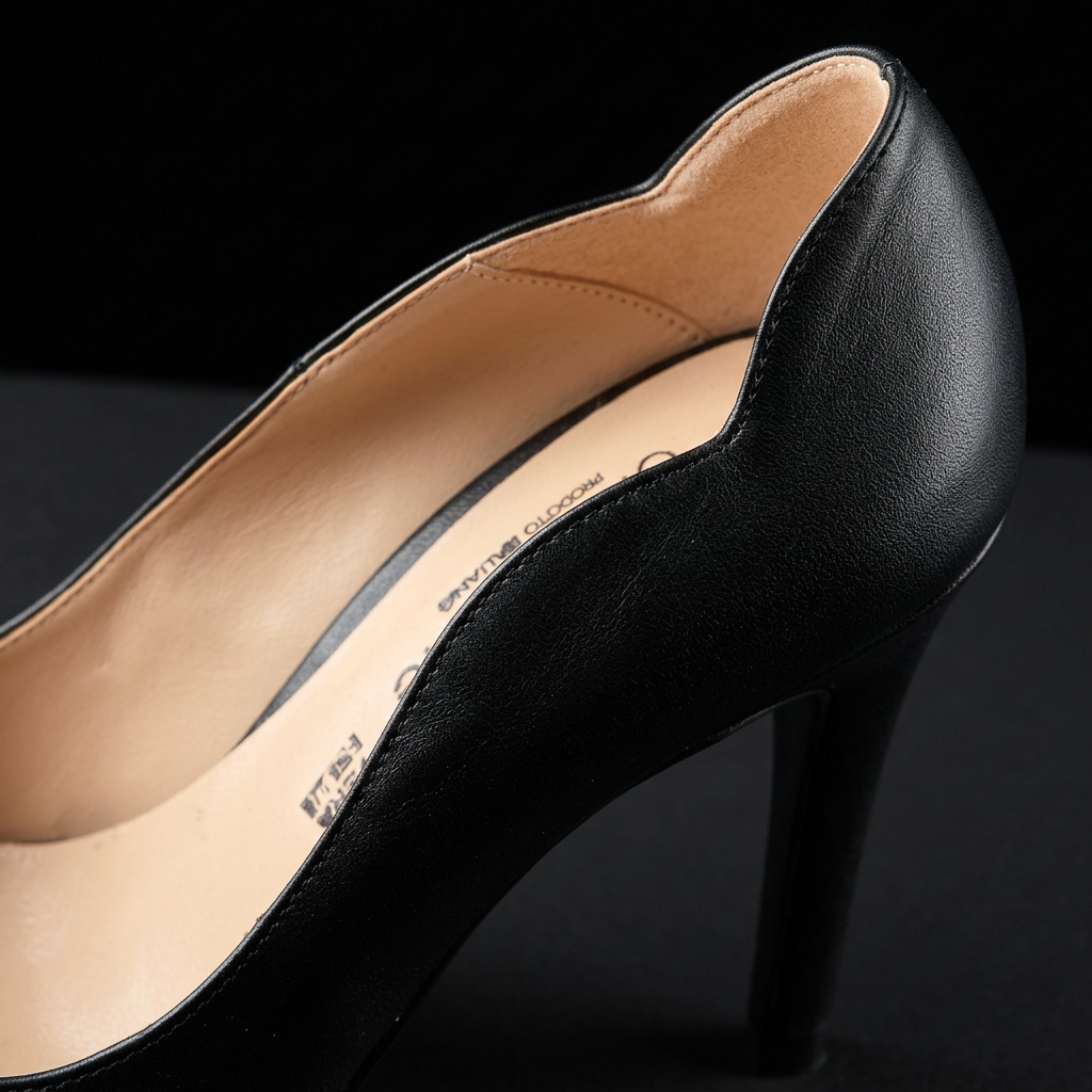 KOAN Onde Piane Black Curved-Topline Stiletto Pump