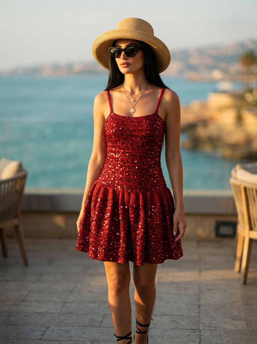 Route Raiment Red Crochet Dress - Small