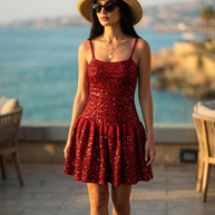 Route Raiment Red Crochet Dress - Small