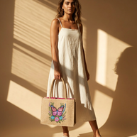 Handi Made Handpainted Butterfly Bag