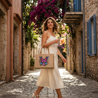 Handi Made Handpainted Butterfly Bag