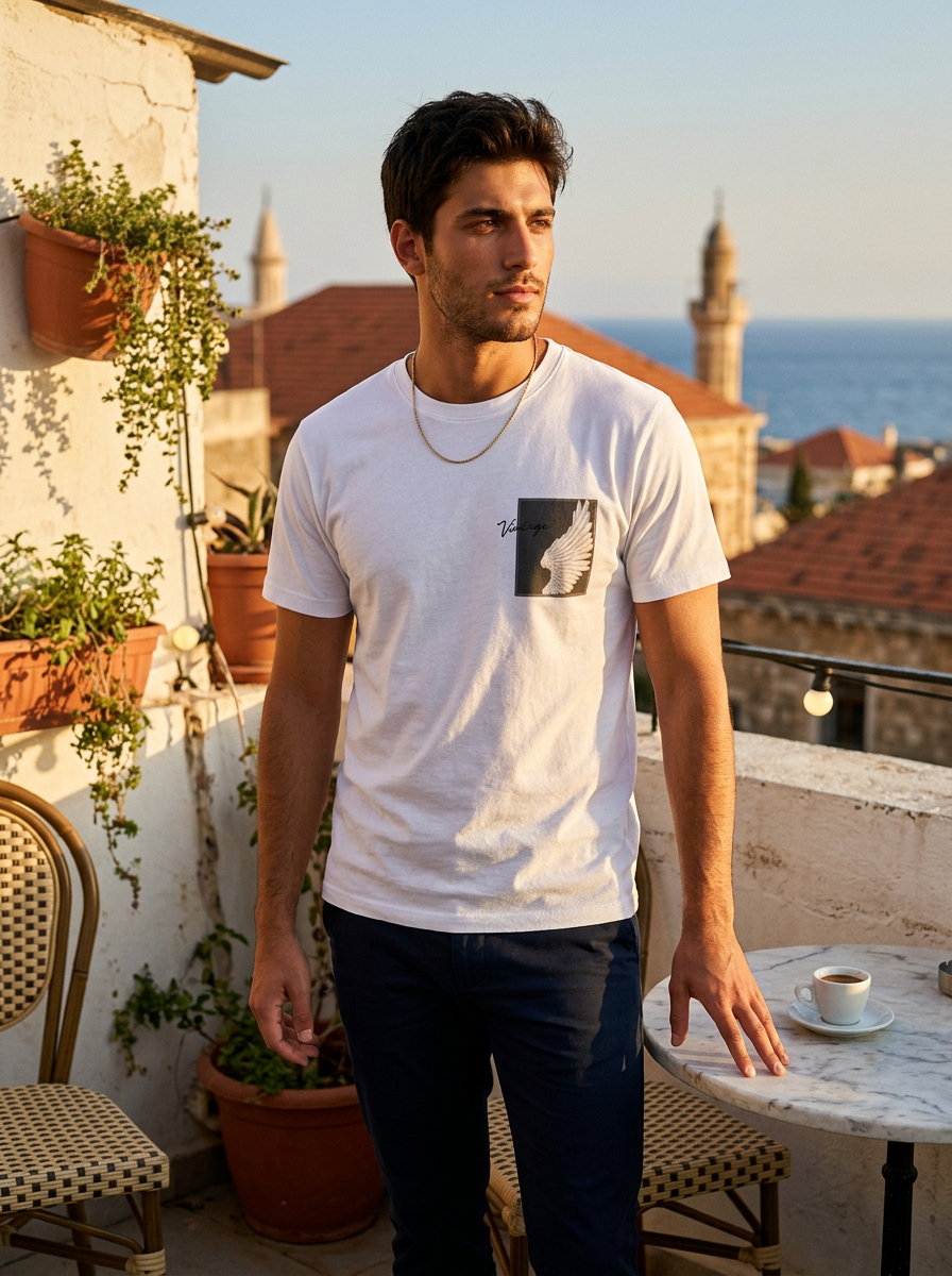 Pearl by Perla Vintage White T-Shirt