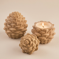 Antique Arch Pinecone Tealight Candle Holder – 10cm