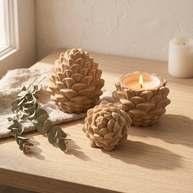Antique Arch Pinecone Tealight Candle Holder – 10cm