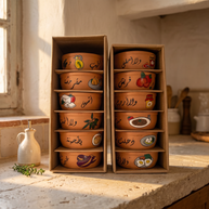 Handi Made Handpainted Pottery Breakfast Bowls (Set of 6)