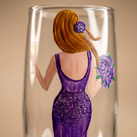 Handi Made Handpainted Bridal Champagne Flutes (Set of 2)