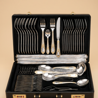 Antique Arch 72-Piece Vintage Gold-Trim Cutlery Set