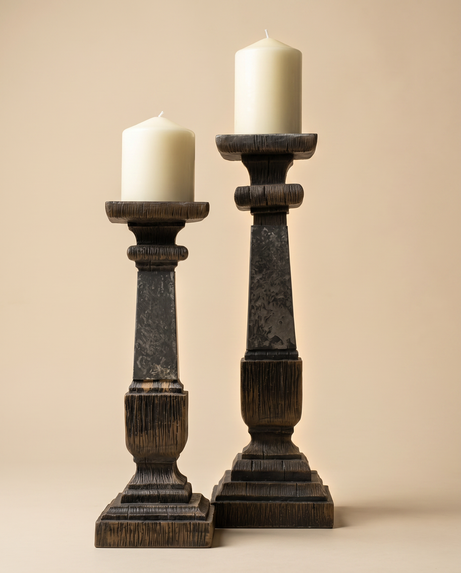 Tati deco Rustic candle holder small