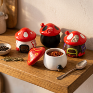 Antique Arch Mushroom Spice Jars – Set of 12 (12cm)