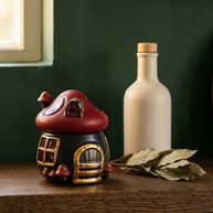 Antique Arch Mushroom Golden Spice Jar – 12cm