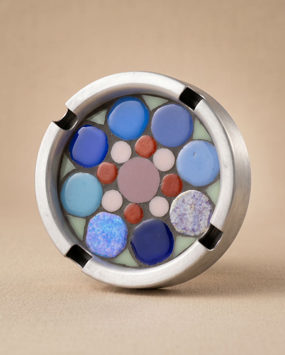Dana Adada Small Metal Mosaic Ashtray
