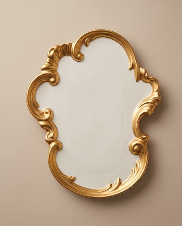 Antique Arch Baroque Gold-Framed Marble Serving Board – 20cm