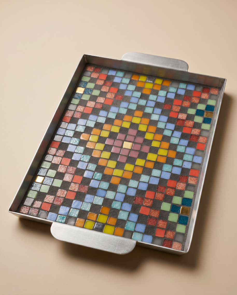 Dana Adada Large Rectangular Mosaic Tray - Design 1