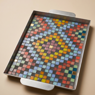 Dana Adada Large Rectangular Mosaic Tray - Design 1