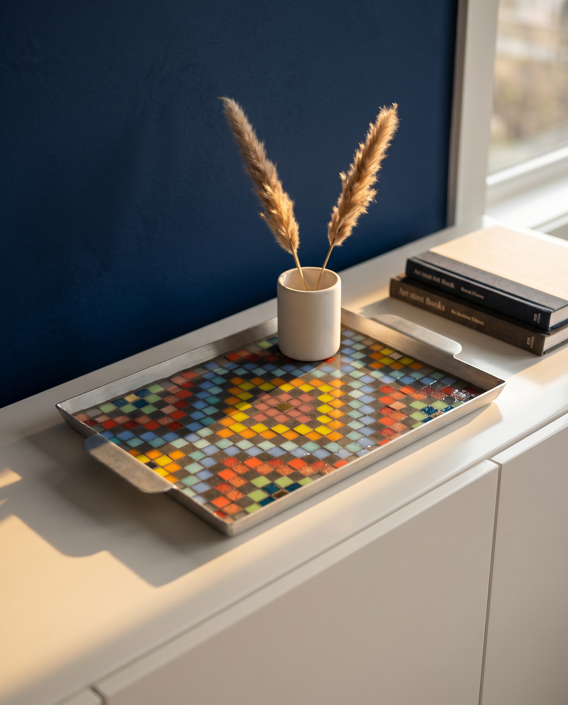 Dana Adada Large Rectangular Mosaic Tray - Design 1