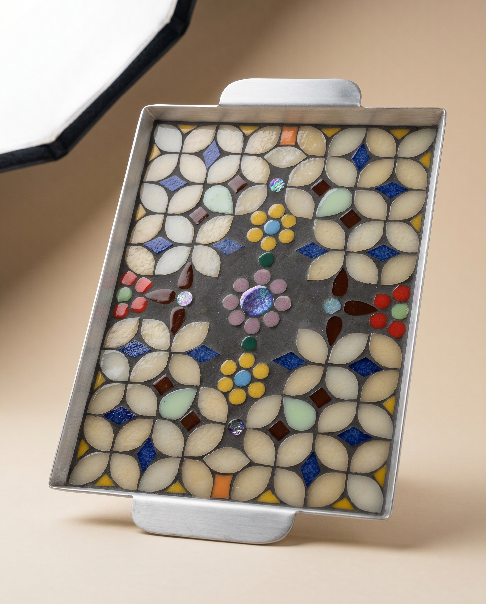 Dana Adada Large Rectangular Mosaic Tray - Design 2