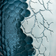 Tati deco Raw honey vase blue