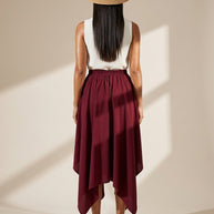 Route Raiment Maroon Crochet Skirt - Medium