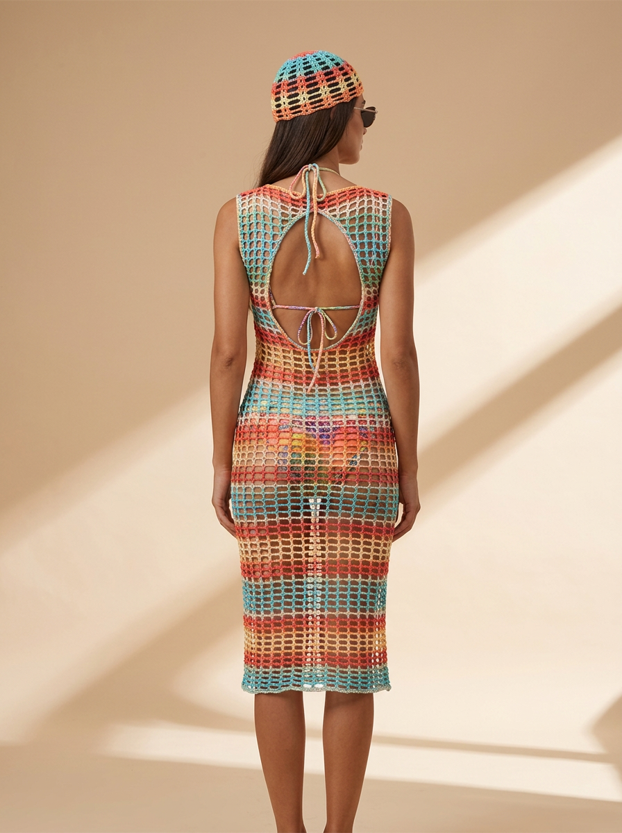 Route Raiment Citrus Breeze Mesh Dress - Medium