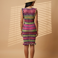 Route Raiment Ruffle Garden Crochet Dress - Medium