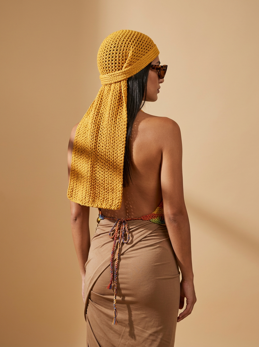 Route Raiment Mustard Mesh Durag - Medium