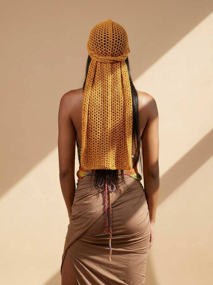 Route Raiment Mustard Mesh Durag - Medium
