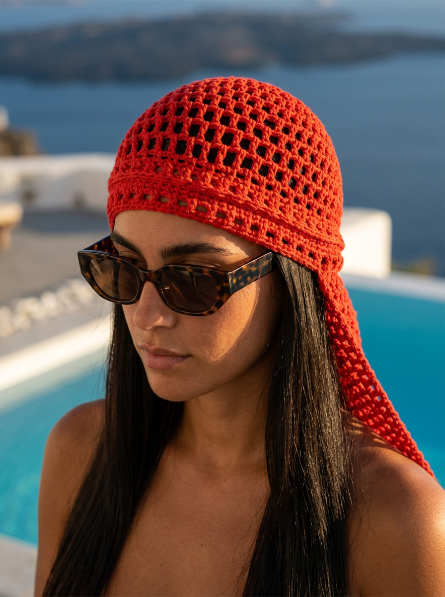 Route Raiment Red Mesh Durag - Medium