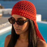 Route Raiment Red Mesh Durag - Medium