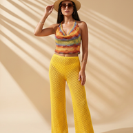 Route Raiment Citrus Bloom Halter Top - Medium