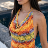 Route Raiment Citrus Bloom Halter Top - Medium