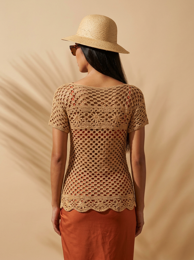 Route Raiment Lace Flower Top - Medium
