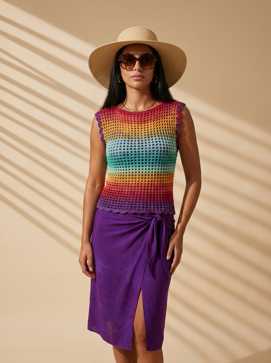 Route Raiment Multi-Color Mesh Tank - Medium