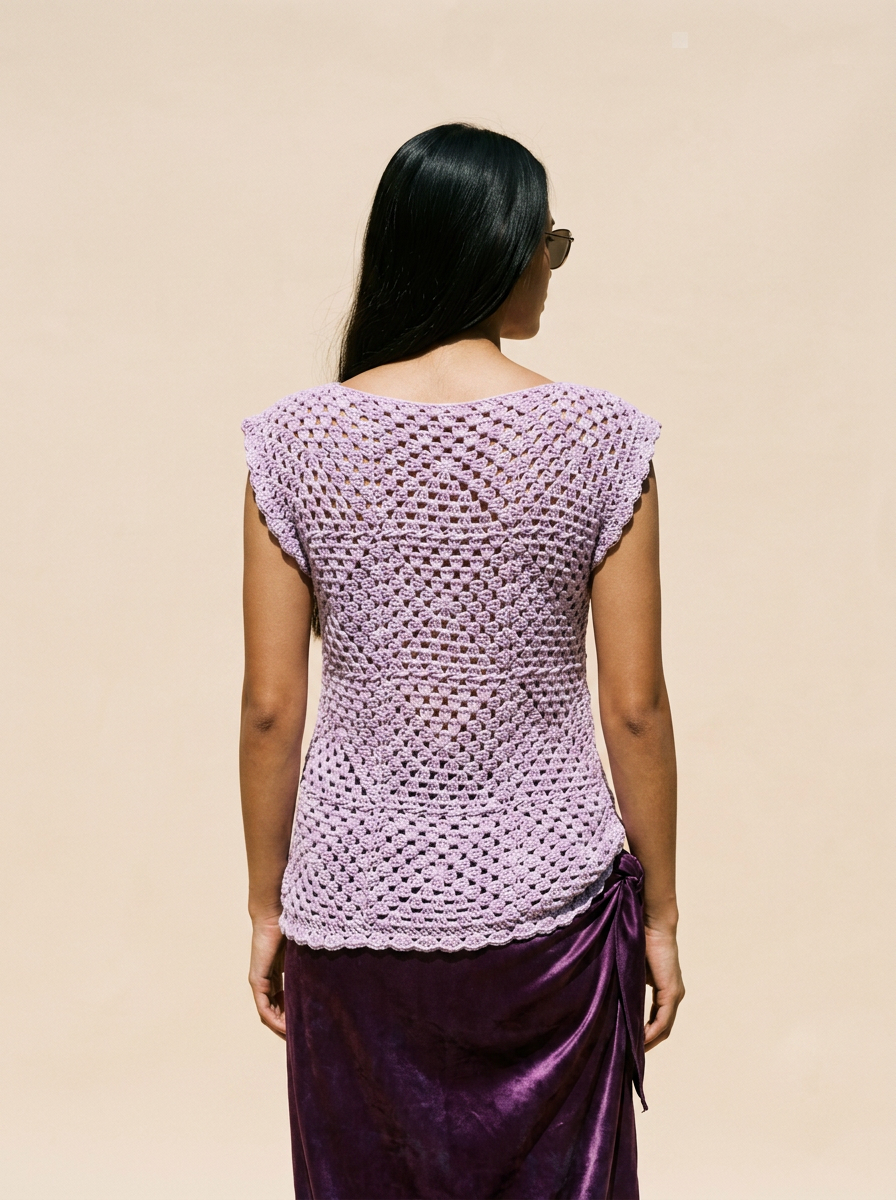 Route Raiment Lilac Scallop Bliss Top - Medium