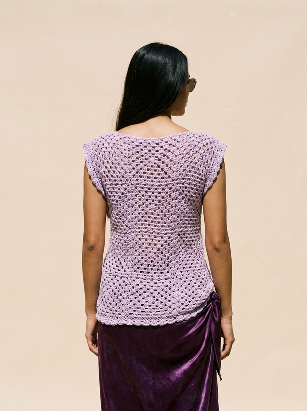 Route Raiment Lilac Scallop Bliss Top - Medium