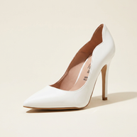 KOAN Onde Piane White Curved-Topline Stiletto Pump