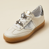 KOAN MJUS Zebra-Accent Leather Trainer