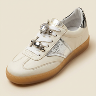 KOAN MJUS Zebra-Accent Leather Trainer