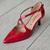 KOAN Onde Piane Red Gloss Cross-Strap Pump