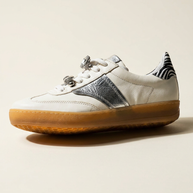KOAN MJUS Zebra-Accent Leather Trainer