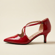 KOAN Onde Piane Red Gloss Cross-Strap Pump