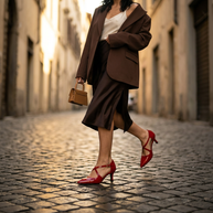 KOAN Onde Piane Red Gloss Cross-Strap Pump