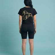 RSPR BLACK CROP TOP(RSPR PRINT)
