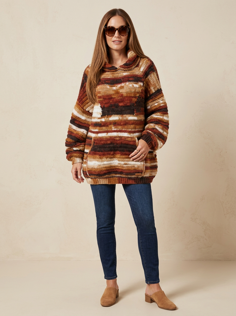 Route Raiment Desert Horizon Crochet Hoodie - XXL