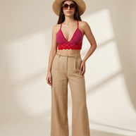 Route Raiment Checkered Cherry Bra Top - Medium