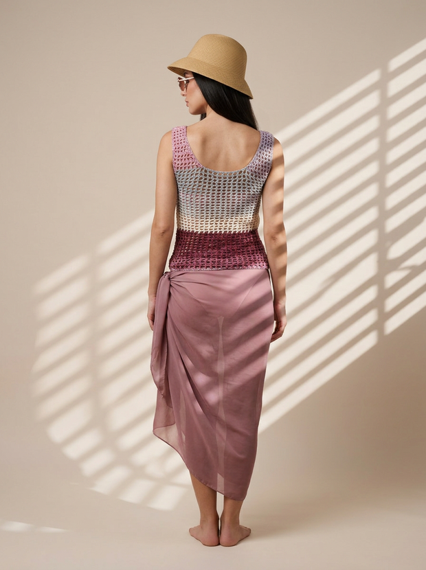 Route Raiment Grape Fade Mesh Tank Top - Small