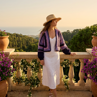 Route Raiment Amethyst Aura Crochet Cardigan