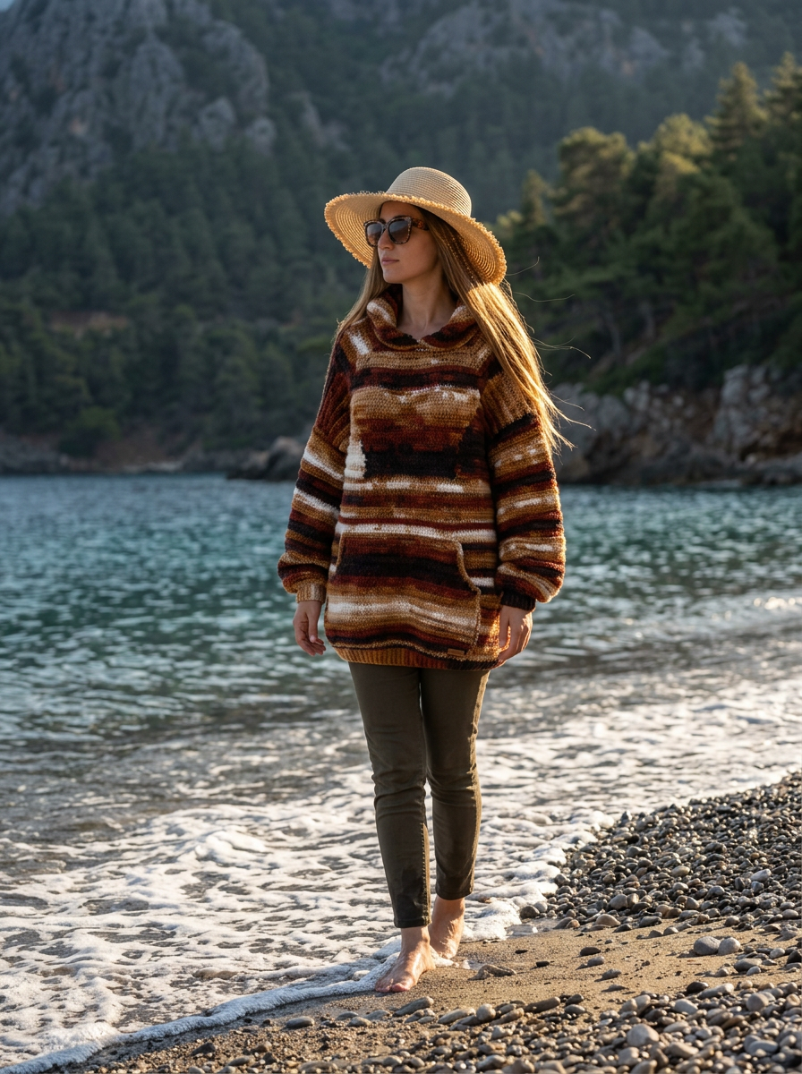 Route Raiment Desert Horizon Crochet Hoodie - XXL
