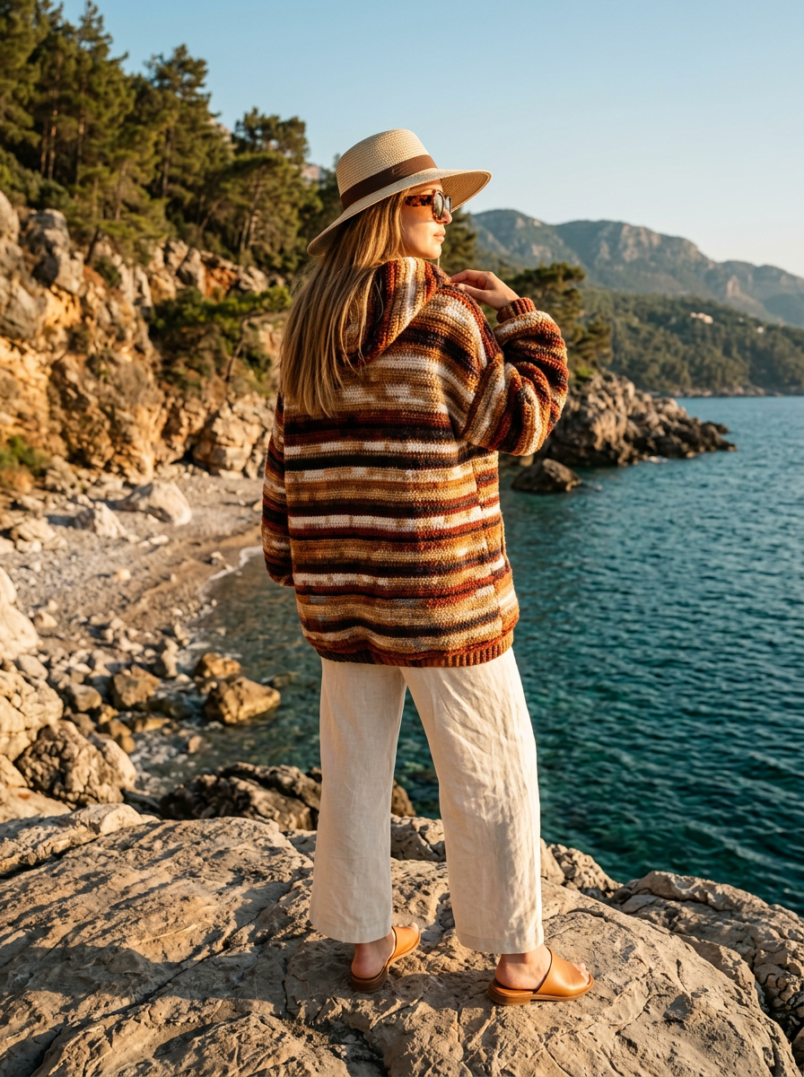 Route Raiment Desert Horizon Crochet Hoodie - XXL